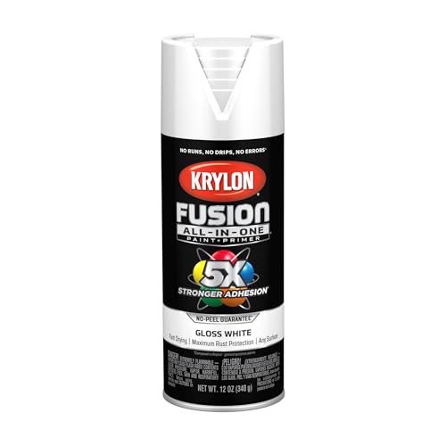 Krylon Fusion All-In-One, Gloss, White, 12 oz - color: White, size: 12 Ounce (Pack of 1), style: Gloss