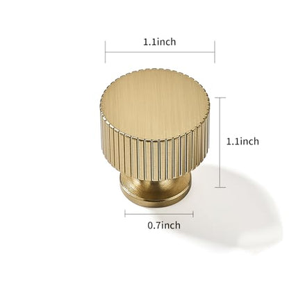 2 Pack 1-1/8 Inch(28mm) Diameter Brushed Brass Cabinet pulls Kitchen Handles Solid Heavy Duty Brushed GoldCabinet Pull Kitchen Hardware - color: Brushed Brass, size: 1-1/8 Inch(28mm)Diameter