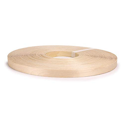 Skelang Birch 3/4" X 250' Roll Wood Veneer Edge Banding Preglued Iron-On with Hot Melt Adhesive Edgebanding Flexible Wood Tape - size: 3/4" x 250'