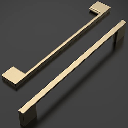 Amerdeco 10 Pack Brushed Brass Cabinet Pulls 7.5" - color: Brushed Brass, size: 7.5" hole center