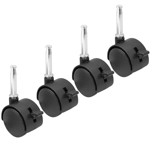 1.5 Inch Swivel Caster Wheels with Brake, 4pcs, M8 Grip Neck Stem - style: 1.5 Inch with Brake-M8 Grip Neck Stem