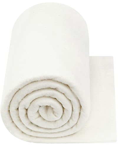 PLANTIONAL 79"x91" Natural Cotton Batting for Quilting, 200g/m² - size: 79 x 91 Inch