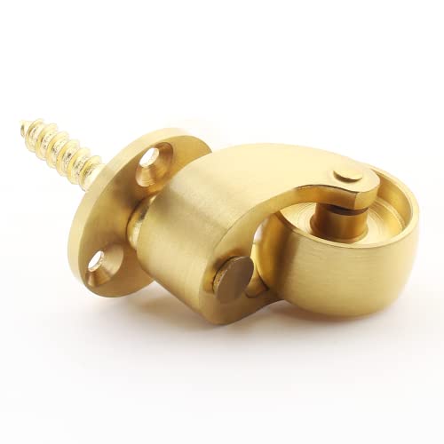 Luomorgo 4 Pcs Universal Stem Casters Brass Heavy Duty Swivel Wheels