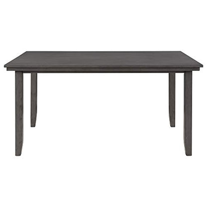 Dining Room Set with 4 Chairs and Bench, 60 Inch, Gray - color: Grey