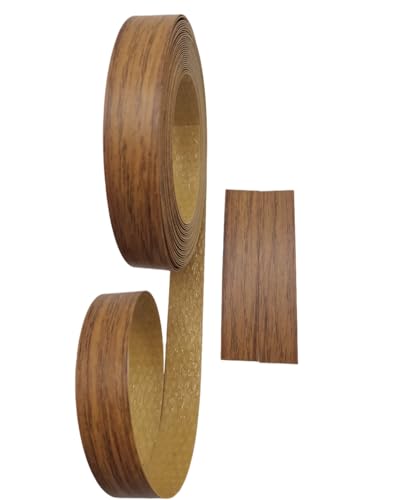HGKJHFmelamine Edging Tape. pre Coated with hot melt Adhesive Flexible Veneer Edge Edging, Used for Cabinet and Furniture Maintenance (No14-Warm Brown Oak Color, 1.81cm*40ft) - color: No14-Warm brown oak color, size: 0.71 in*40 ft