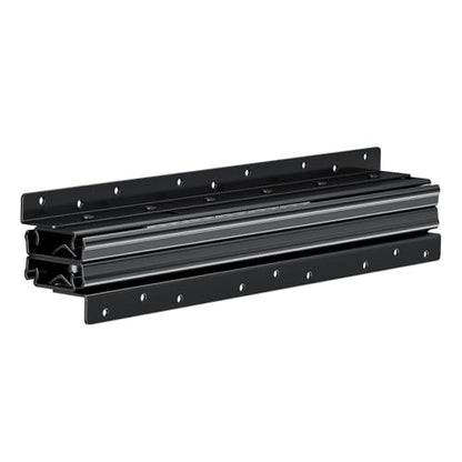 VEVOR Undermount Heavy Duty Drawer Slides, 16 24 32 40 Inch 260 lb Load Capacity Full Extension Ball Bearing Under Stair Cabinet Rails, Bottom Stair Cabinet Glides Track Runners(16inch, Black) - size: 16 Inch