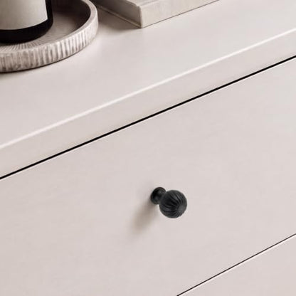 12 Pack Black Cabinet Knobs, 1 Inch Round Dresser Drawer Knobs - color: Black