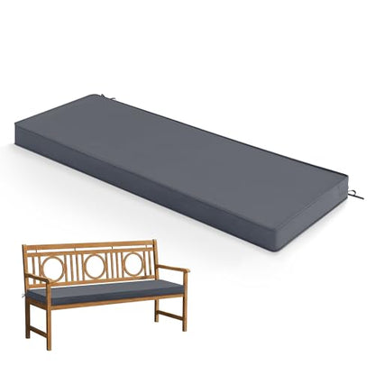 Summsun Outdoor Bench Cushion Pad, 42 x 18 x 3 Inch, Dark Grey - color: Dark Grey, size: 42x18x3 Inch