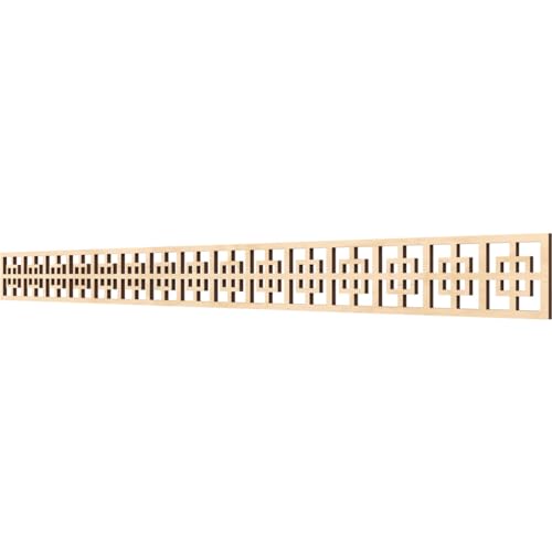 46 3/8"W x 4"H x 3/8"T Cambridge Fretwork Moulding, Birch - color: Birch, size: 4-in. H x 0.375-in. T