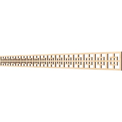 46 3/8"W x 4"H x 3/8"T Cambridge Fretwork Moulding, Birch - color: Birch, size: 4-in. H x 0.375-in. T