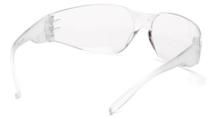 Pyramex Intruder Safety Eyewear Clear Frame Full Foam Padding Clear Anti-Fog Lens - color: Clear Lens/ Clear Frame, style: Standard