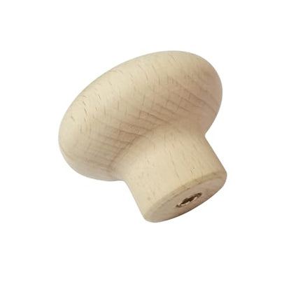 4Pcs Large Wooden Drawer Knobs 2.3 Inch Big Round Wood Cabinet Knobs Pulls Unfinished Beech Wood Round Knobs for Kitchen Cabinets Drawer, Cabinet Handles - size: 2.3 Inch