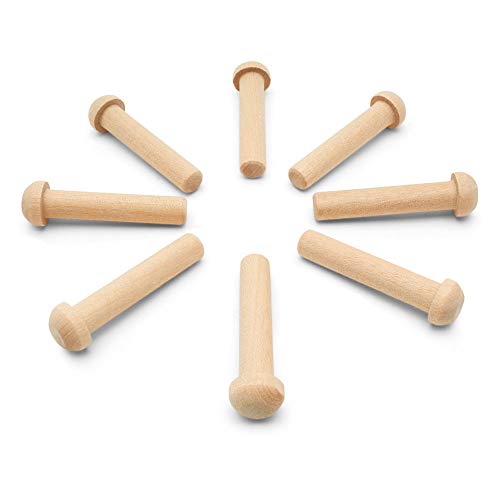 Wood Axle Pegs 1-7/8-inch, Pack of 25 Mini Wooden Pegs for Wood Train Craft, Fits 3/8-inch Hole Wooden Wheels for Crafts, by Woodpeckers - size: 1-7/8 inch