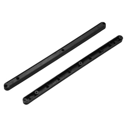 PATIKIL 12 Inch Drawer Slides, 4 Pcs Plastic Guide Rails Side Mounted Rails for Cabinet/Drawer/Bedside/Table/Wardrobe with 19/32" (15mm) Groove, Black - color: Black, size: 12 Inch