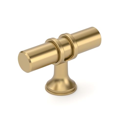 Amerdeco 10 Pack Champagne Bronze Cabinet Knobs 2 Inch T Bar Cabinet Pulls Kitchen Cabinet Handles Cabinets Hardware Drawer Pulls ZH0050 - color: Champagne Bronze, size: 2"/51MM