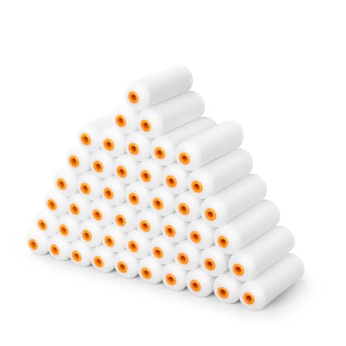 VOOMEY Mini Paint Roller Covers, 4 Inch High Density Foam Roller, 48 Pack - style: 4 inch 48 pack