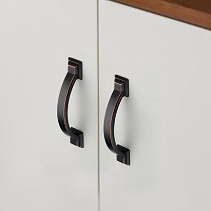 5 Pack 3 inch Cabinet Pulls Oil Rubbed Bronze Cabinet Handles Drawer Pulls for Kitchen Cabinet Cupboard - color: Oil Rubbed Bronze, size: 3 inch（76mm）, style: 5 Pack