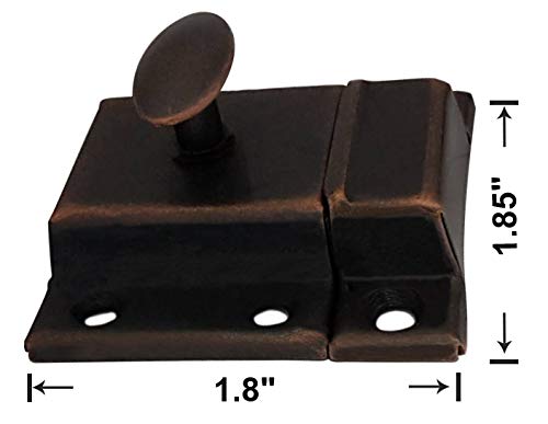 QCAA Oval Turn Cabinet Latch, for Cupboard & Other Furniture, Small, Antique Copper, Made in Taiwan, 1 Pack - color: Antique Copper, size: 1pack-small