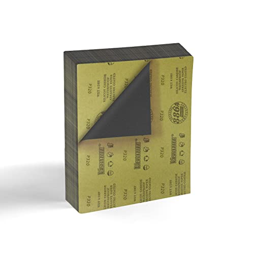 MAXAMN 320 Grit Sandpaper Sheets, 15Pcs 9 x 11 Wet Dry Sandpaper, for Wood - style: 320 Grit
