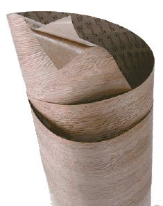 Wood-All Red Oak Wood Veneer Sheet, Plain Sliced/Flat Cut, 24x96, "A" Grade, 10 mil Peel and Stick PSA Backer