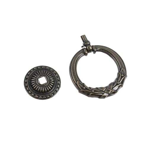 MY MIRONEY 2 Pack Antique Bronze Drop Ring Drawer Pulls - color: Antique Bronze