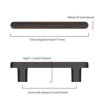 10 Pack 3 Inch(76mm) Kitchen Cabinet Handles Oil Rubbed Bronze Cabinet Pulls Kitchen Cabinet Hardware Drawer Pulls for Cupboard Wardrobe - color: Oil Rubbed Bronze, size: 3"/76MM Hole Center