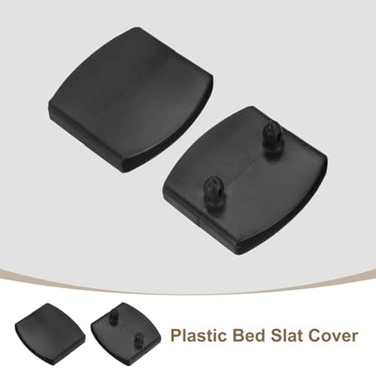 uxcell 12Pcs 55mmx9mm Plastic Bed Slat Center Caps Bed Slat Cover Black - color: Black, size: 55mm x 9mm