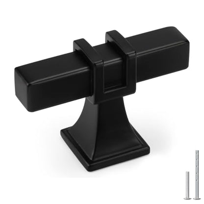 25 Pack Black Cabinet Knobs Black Dresser Drawer Knobs - color: Black, size: Single Hole Knob