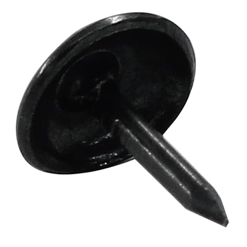 Piutouyar 200 Pcs Black Upholstery Tacks Antique Thumb Tacks, 10 x 10mm - size: 10x10mm