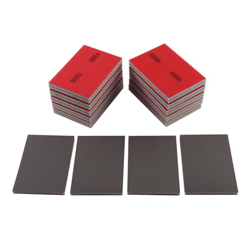 24pcs 2000Grits Sanding Sponge, Wet and Dry 4"x2.75" Sanding Block, Reusable Sand Paper for Metal Wood Drywall Walls Stone Automotive Paint Plastic DIY (2000 Grits) - size: 2000 Grits