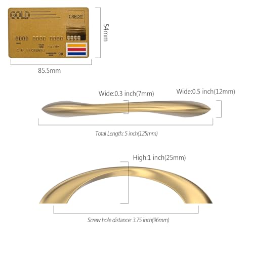 Amerdeco 10 Pack Champagne Bronze 3.75 Inch(96mm) Hole Centers Kitchen Arch Twisted Cabinet Pulls Cabinet Hardware for Cabinets Cupboard Handles Drawer Pulls ZH0048 - color: Champagne-Bronze, size: 3.75"/96MM Hole Center