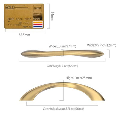 Amerdeco 10 Pack Champagne Bronze 3.75 Inch(96mm) Hole Centers Kitchen Arch Twisted Cabinet Pulls Cabinet Hardware for Cabinets Cupboard Handles Drawer Pulls ZH0048 - color: Champagne-Bronze, size: 3.75"/96MM Hole Center