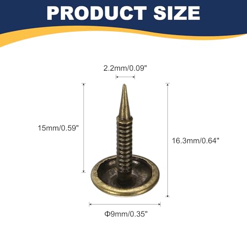 uxcell 100Pcs Upholstery Nails, 9x16.3mm Upholstery Tacks Furniture Tacks - color: Bronze, size: 9x16.3mm