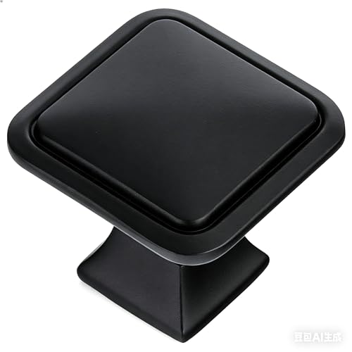 homdiy 10 Pack Black Cabinet Knobs, Solid Zinc Alloy Pulls, Single Hole - color: Black, size: Single Hole Center