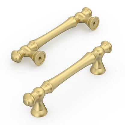 Amerdeco 10 Pack Brushed Gold Cabinet Pulls 3.75" - color: Brushed Gold, size: 3.75" hole center