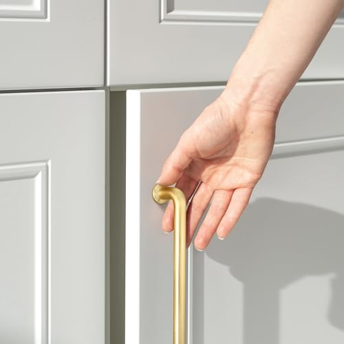 Malimali 10 Pack 3-3/4" Brushed Brass Cabinet Pulls Gold Drawer Handles - color: Brushed Brass-10 Pack, size: 3-3/4"/96MM Hole Centers
