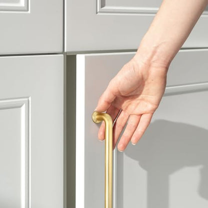 Malimali 10 Pack 3-3/4" Brushed Brass Cabinet Pulls Gold Drawer Handles - color: Brushed Brass-10 Pack, size: 3-3/4"/96MM Hole Centers