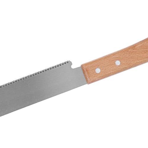 Small Hand Saw, Beech Wood Handle, Flush Cut Tool, 12 Inch Precision Trim Tool for Carpentry, Garden and Outdoor