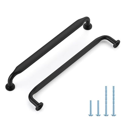 HOME EDIT Matte Black Solid Cabinet Handles & Pulls 6-1/4 Inch 10 Pack - color: Matte Black, size: 6-1/4 inches Hole Center