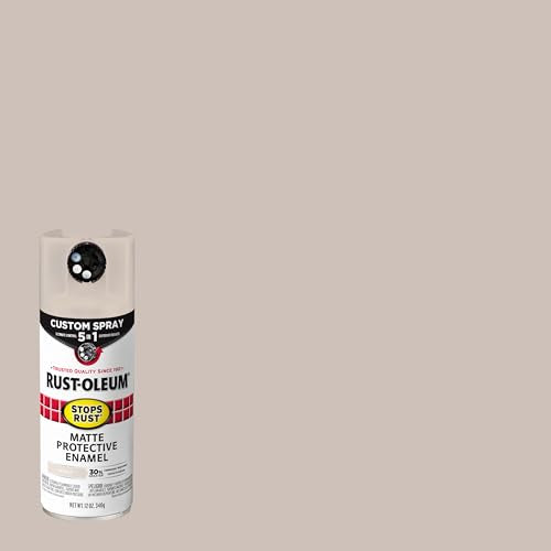 Rust-Oleum Stops Rust 5-in-1 Spray Paint, Matte Oat Milk White - color: Matte Oat Milk White, size: 12 Ounce (Pack of 6)