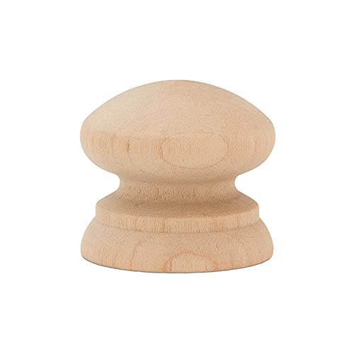 Woodpeckers British Wood Knobs 1-1/4 inch, Pack of 25 Unfinished Round Wooden Knobs for Cabinets, Dresser Drawer, Furniture, and Crafts - size: 1-1/4 Inch