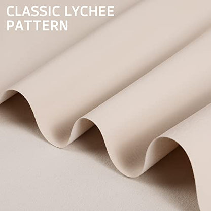 Marine Vinyl Upholstery Faux Leather Fabric, 2 Yards Beige - color: Beige, size: 2 Yards 55" x 72" (Pre-cut)