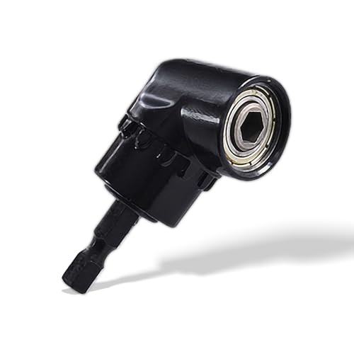 105 Degree Right Angle Drill Adapter 1/4 Inch Hex Bit Driver Attachment - color: Black, size: 1 Pcs