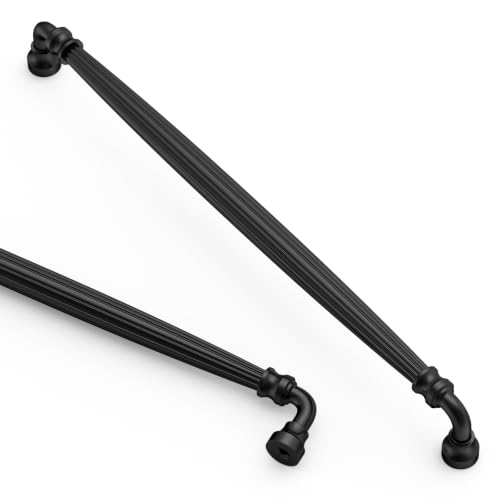 Asidrama 10 Pack 10 inch Matte Black Kitchen Cabinet Handles - color: Matte Black, size: 10" Hole Center(254mm)