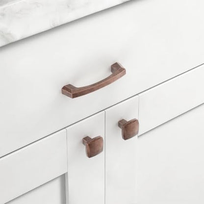 Asidrama 10 Pack 3 inch Antique Copper Kitchen Cabinet Handles - color: Antique Copper, size: 3" Hole Center(76mm)