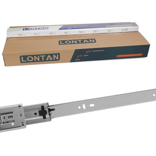 LONTAN 6 Pairs 20 Inch Soft Close Drawer Slides Heavy Duty 100lb Capacity - size: 20 Inch