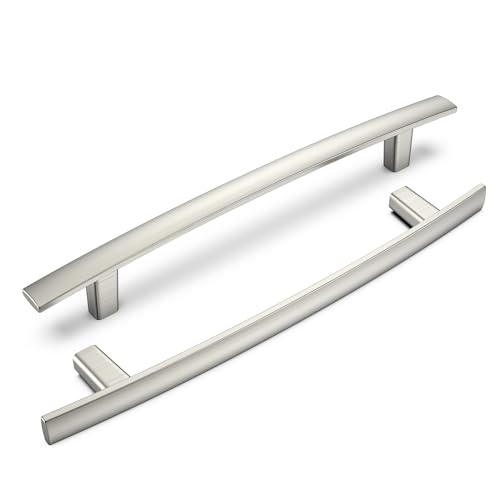 homdiy 20 Pack Brushed Nickel Cabinet Pulls, Solid Zinc Alloy, 5 Inch CC - color: Brushed Satin Nickel, size: 5 Inch Hole Center