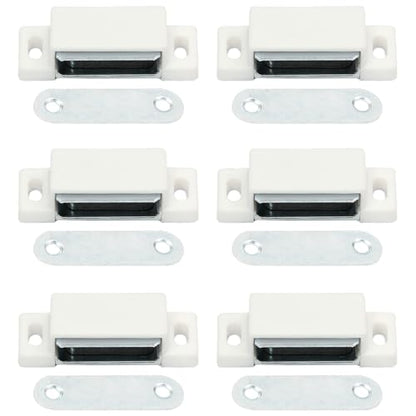 6Pcs Magnetic Door Catch Cabinet Magnets, White - color: White, 6Pcs