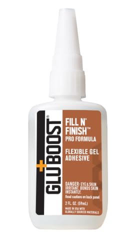 GLUBOOST Fill n' Finish Flexible Gel Clear Wood Grain Filler 2 fl oz