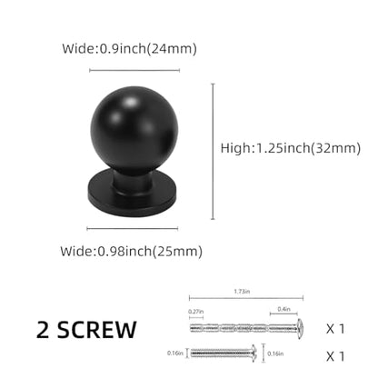 10 Pack Matte Black Kitchen Cabinet Knobs - color: Matte Black, size: Standard